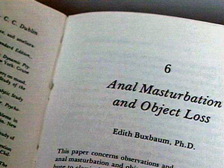 Anal Masturbation and Object Loss